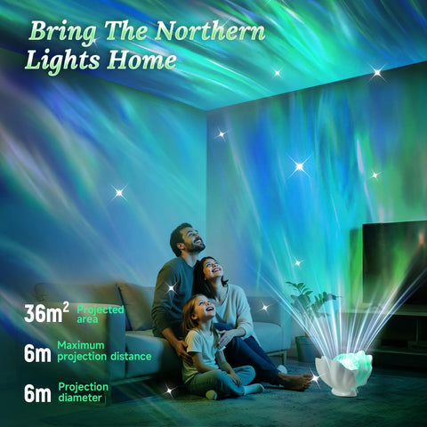 GLACIER GIFT aurora projection with seven colors enhances kids dorm decor.