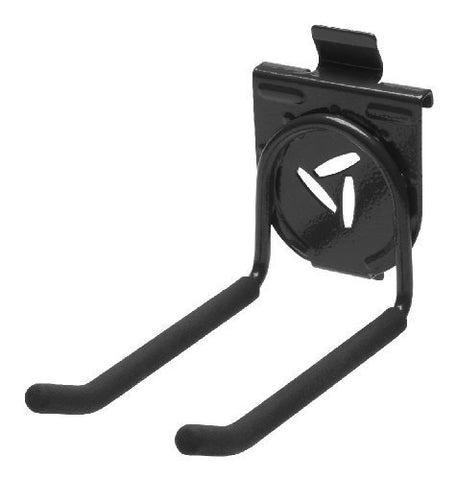 Gladiator Twin Hook on a wall organizing garden tools efficiently