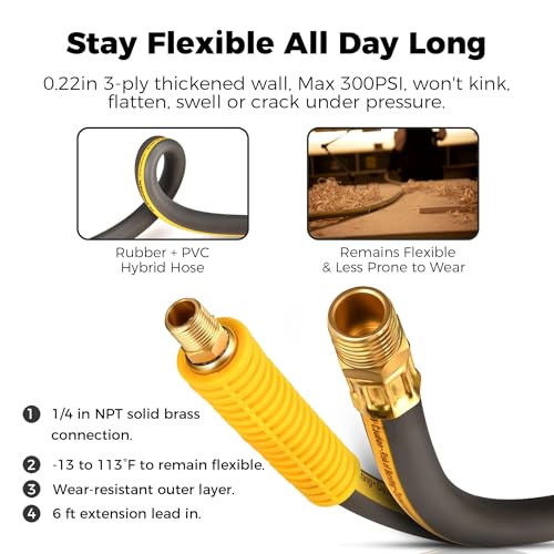 GLAHODEN air hose reel 3/8-inch hose diameter for steady airflow.