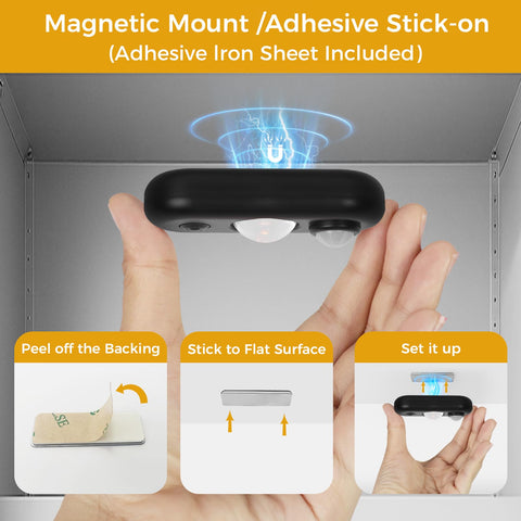 GLARESBOT LED puck light adhesive-plate mounting offers flexible placement