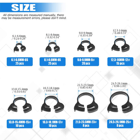 Glarks double grip hose clamps with teeth provide secure, quick installations.