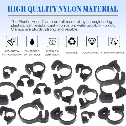 Glarks nylon engineering plastic clamps deliver durable, corrosion-resistant performance.
