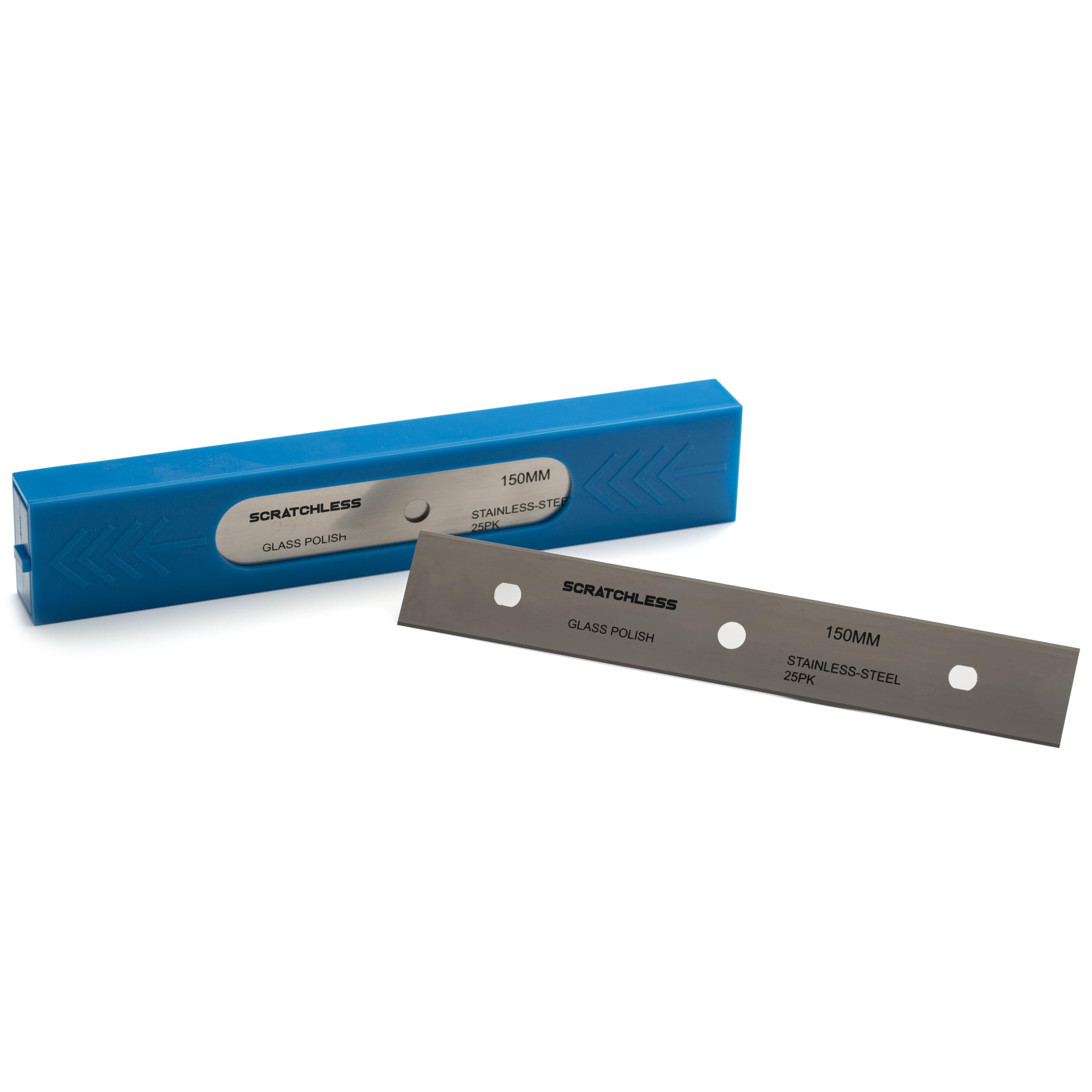 GLASS POLISH 6in blades in dispenser provide easy access and safe storage