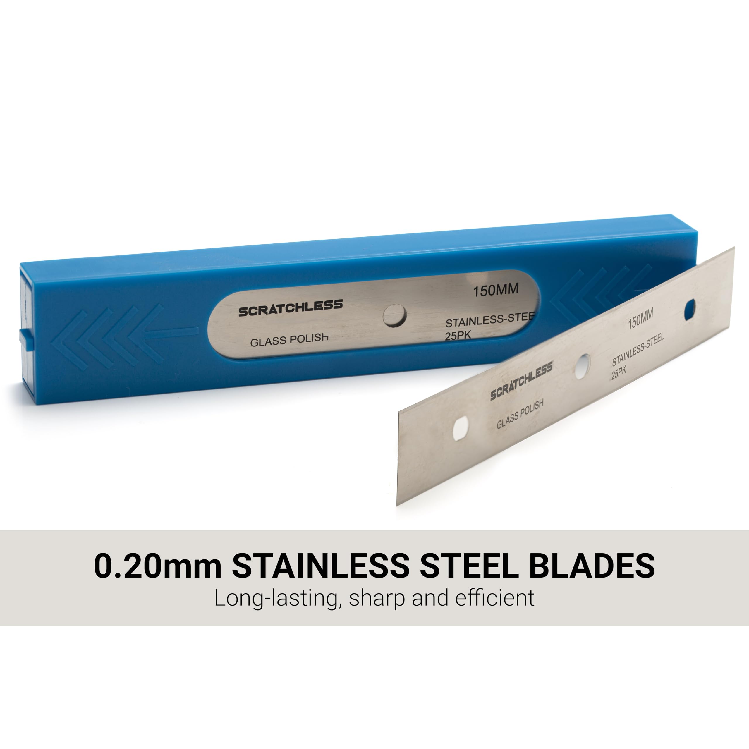 Rust-resistant stainless steel texture highlights durability for tough cleaning tasks