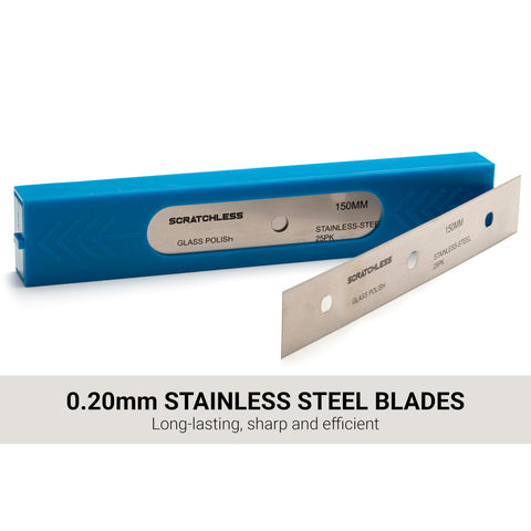 Rust-resistant stainless steel texture highlights durability for tough cleaning tasks