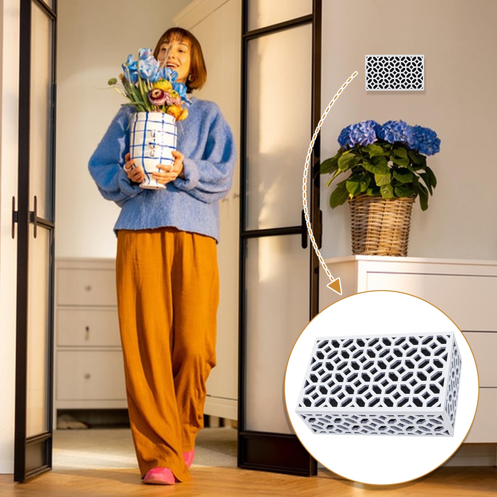 GLASSWINDS doorbell chime box white screws included for easy installation.