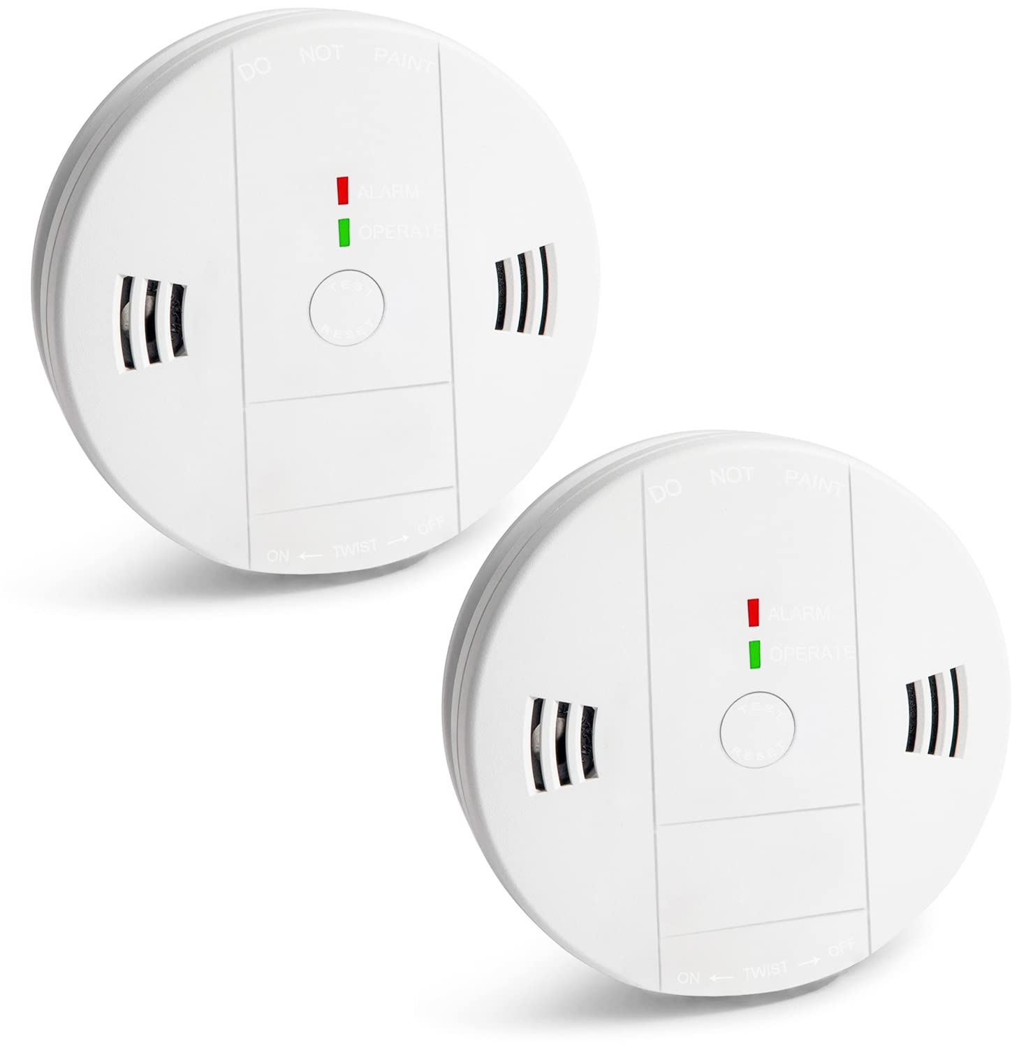 GLBSUNION 2-pack front view shows dual-sensor design for early alerts.
