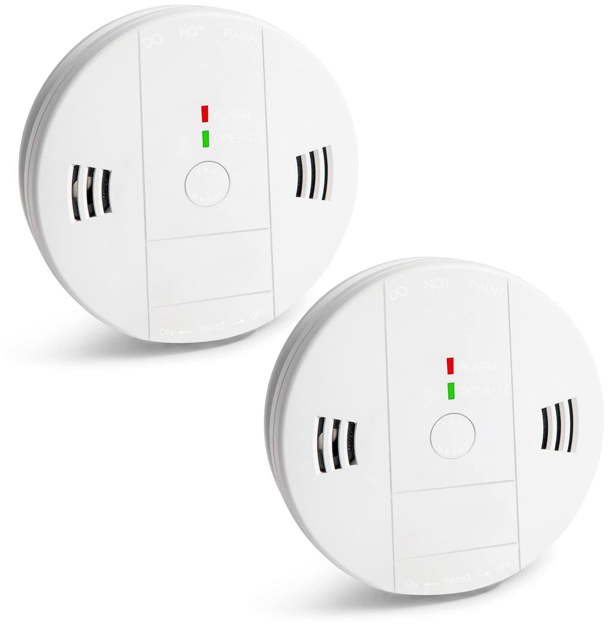 GLBSUNION 2-pack front view shows dual-sensor design for early alerts.