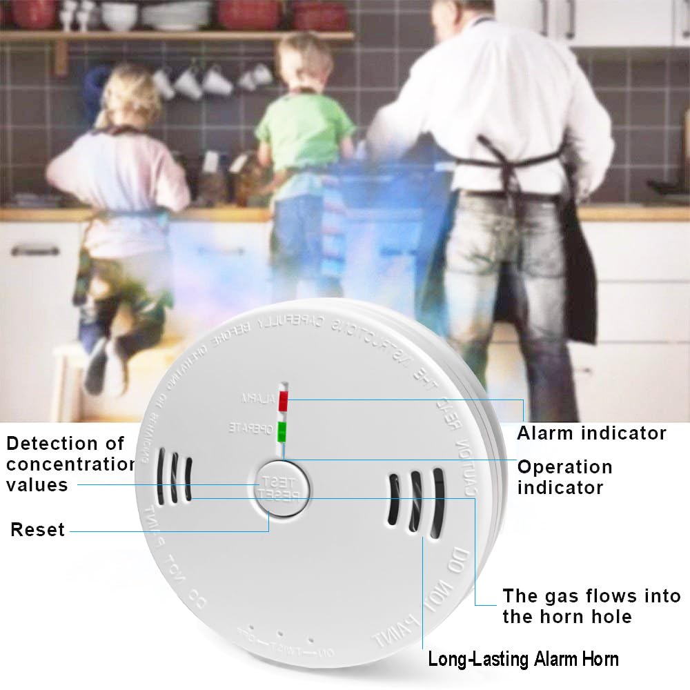 GLBSUNION 85dB siren ensures audible alerts throughout the home.