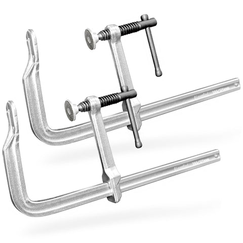 GleamRad 12-inch heavy-duty F-clamp opening for stable welding and assembly tasks.
