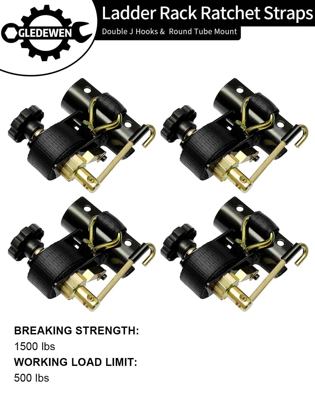Gledewen J-hook assembly showing high-strength steel for reliable securing.