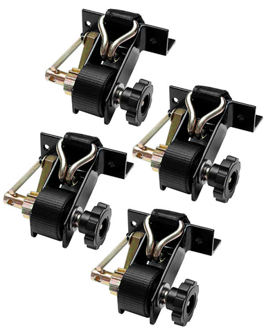 Gledewen ladder rack ratchet straps with J-hooks secure cargo on a roof rack