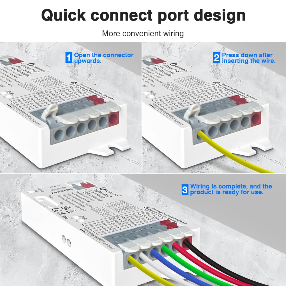 GLEDOPTO ZigBee3.0 controller dimming interface for smooth transitions.