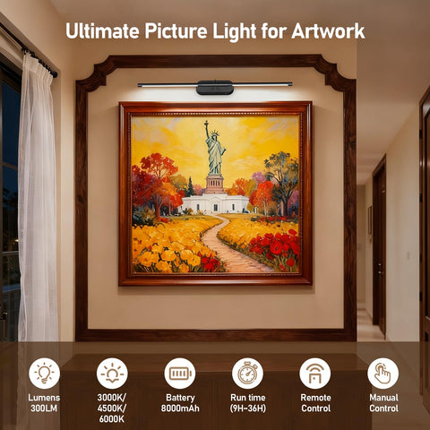 Glendan multi-scene light for art, posters, mirrors.