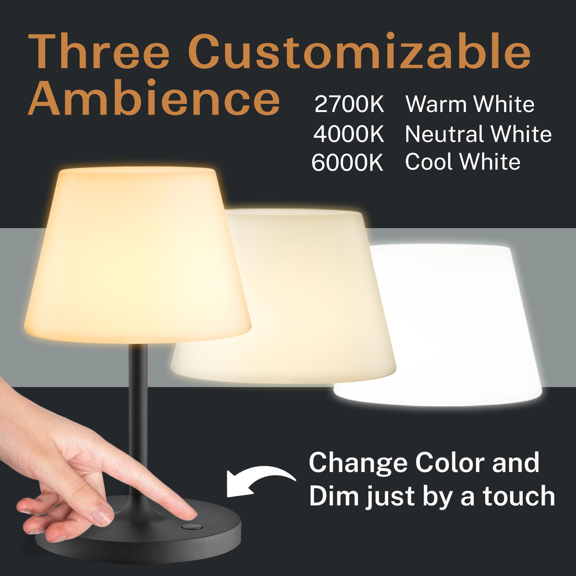 Glendora cordless lamp in kitchen-dining setup shows ambient task lighting