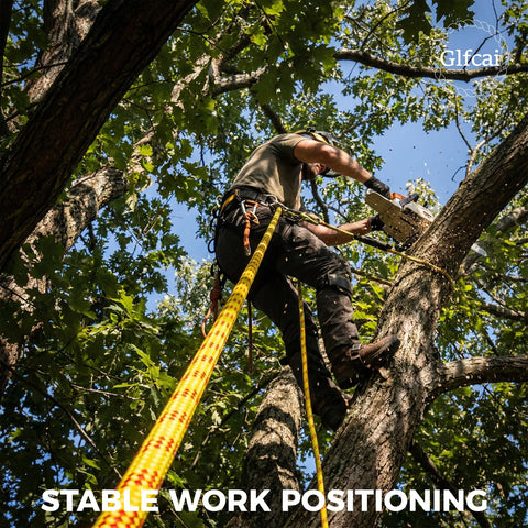 Glfcai abrasion-resistant armor weave rope protects against bark wear and debris during climbs.