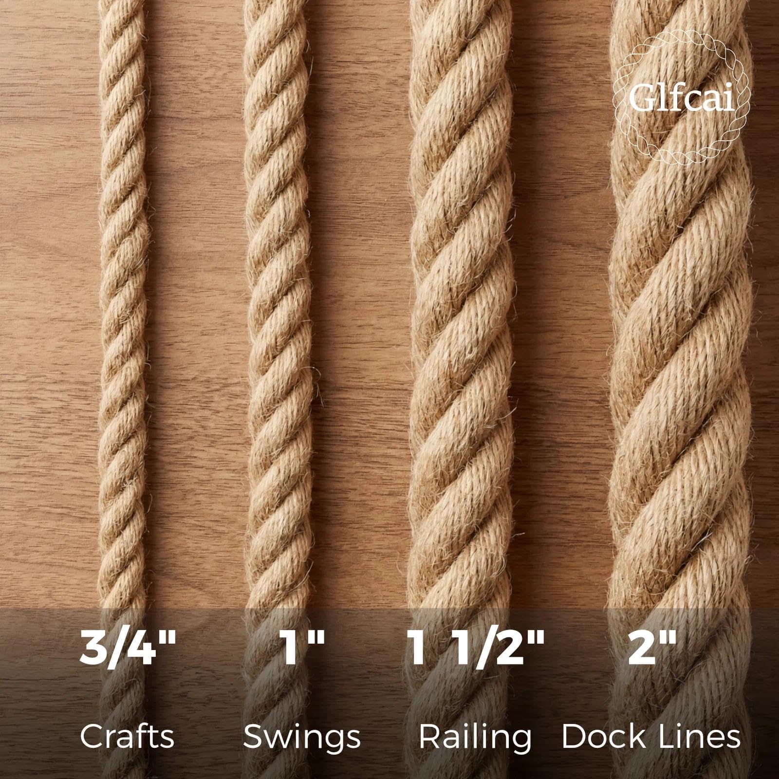 Glfcai hemp rope applied to fencing rails and garden landscaping details