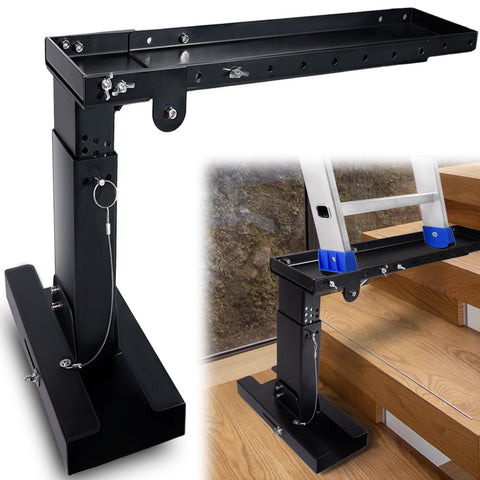 GLGFFZZ Ladder Leveler Pro in use, delivering stable support on uneven stairs.