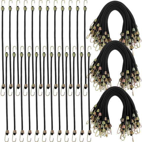 GliCraft 50 Pcs mini bungee cords with hooks securing luggage
