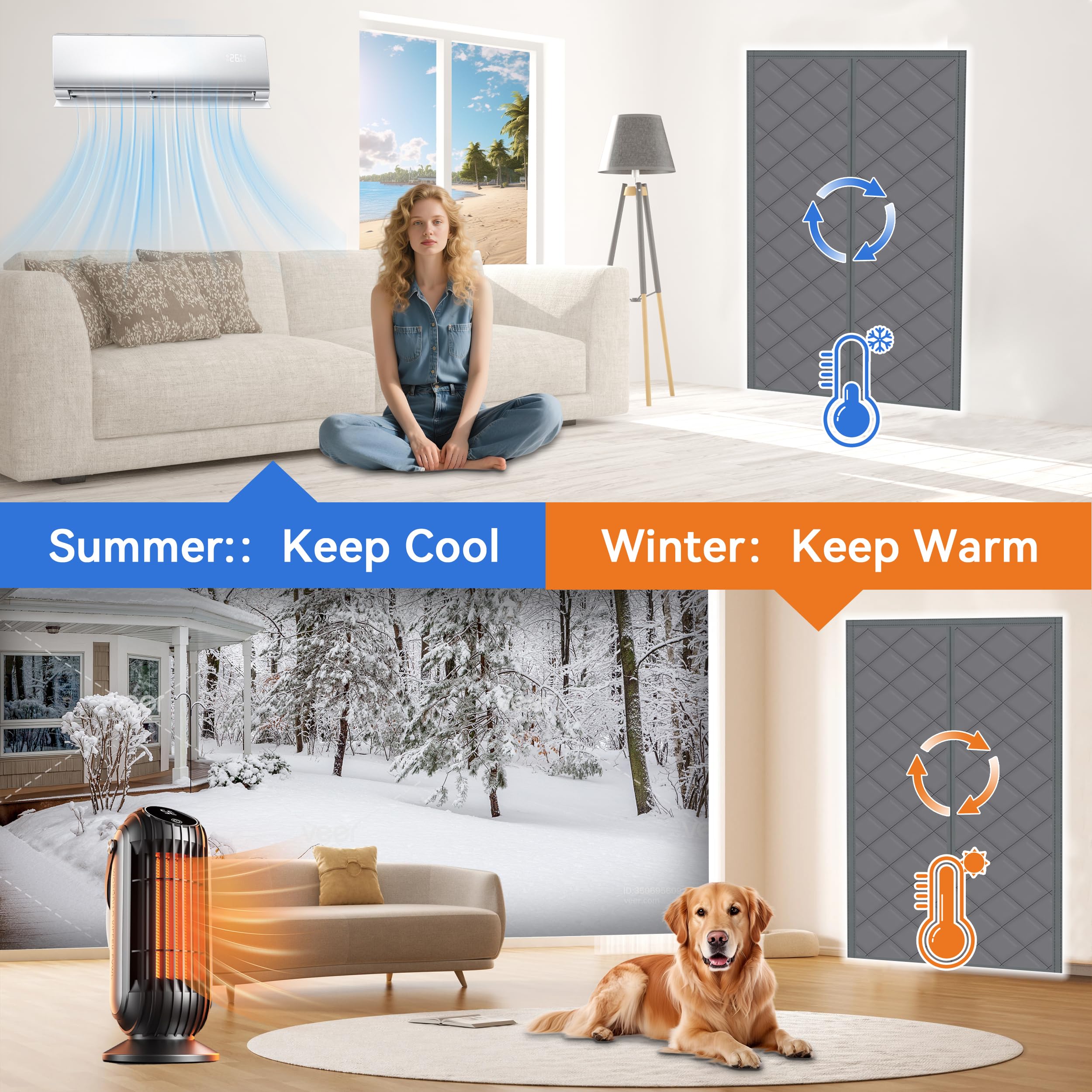 GlideSpark triple-layer-insulation view highlights durable Oxford exterior and plush filling.