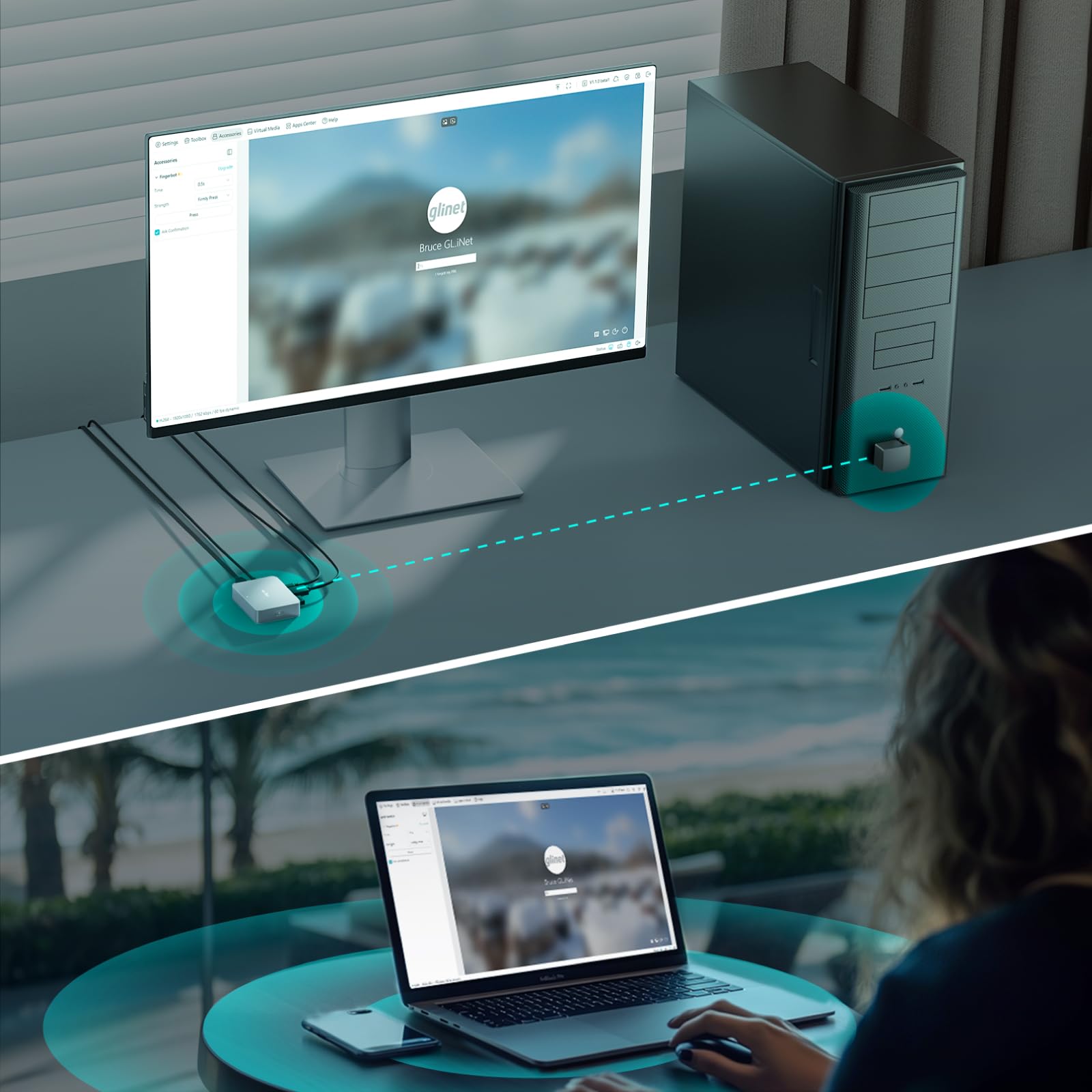 GL.iNet Fingerbot compact-footprint saves space on crowded IT desks