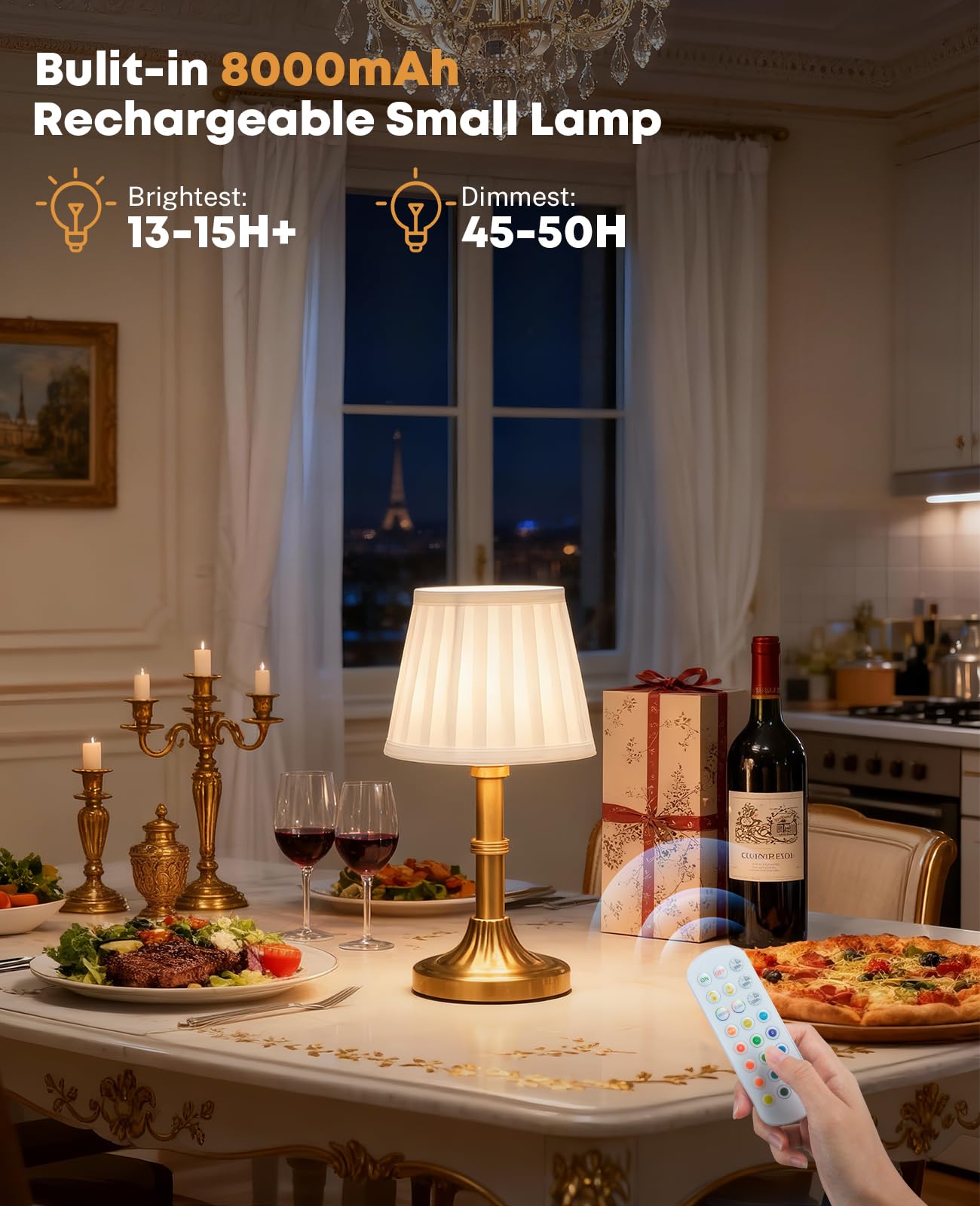Glitnous lamp offering 3CCT and 12 RGB colors for customizable mood lighting.