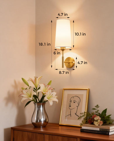 Glitnous easy-install wall sconces for fast, cordless setup