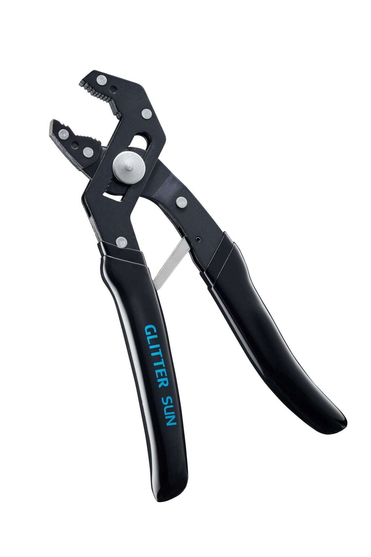 Glitter Sun Robo-Grip Style jaw enables precise one-handed adjustments.