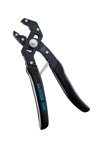Glitter Sun Robo-Grip Style jaw enables precise one-handed adjustments.