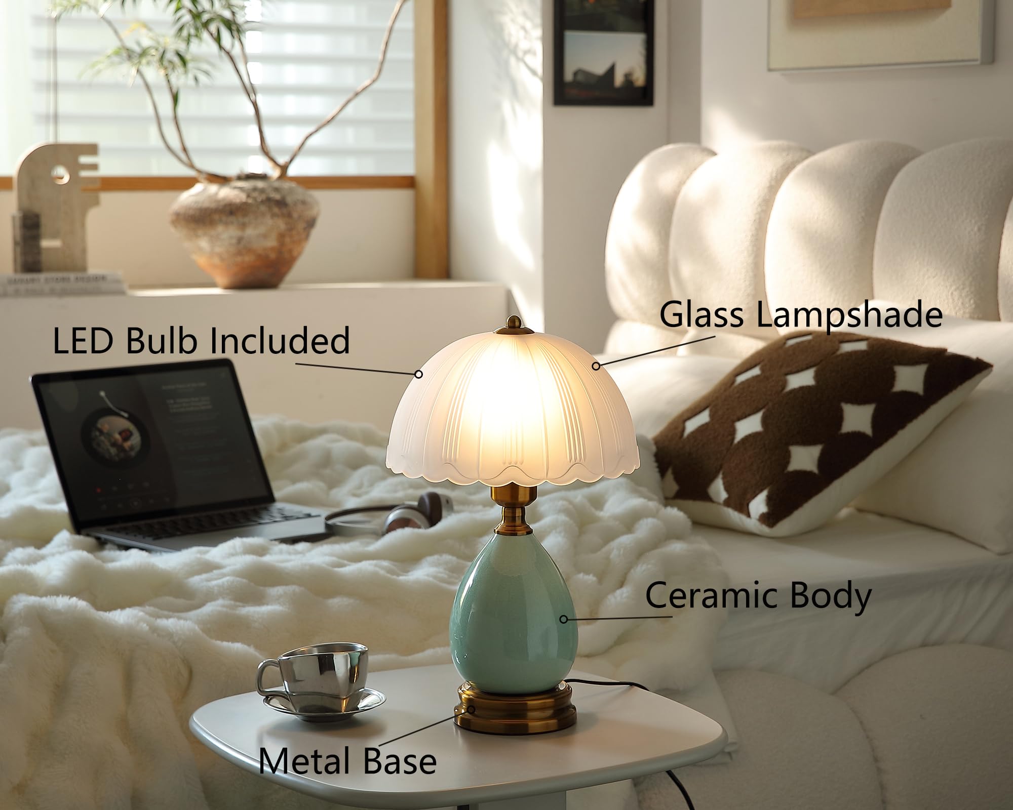 Glivpny bedside nightstand lamp ideal for bedrooms.