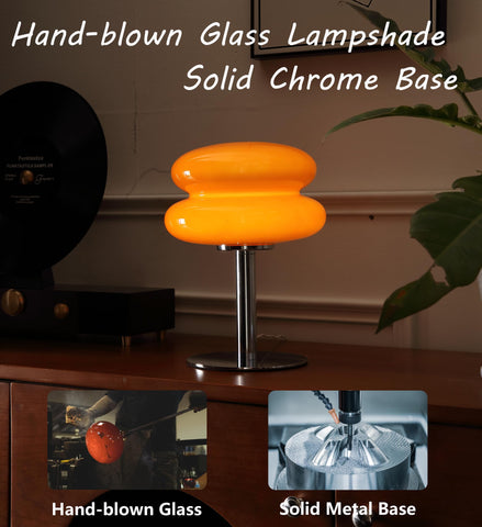 Glivpny mushroom lamp hand-blown shade for unique character