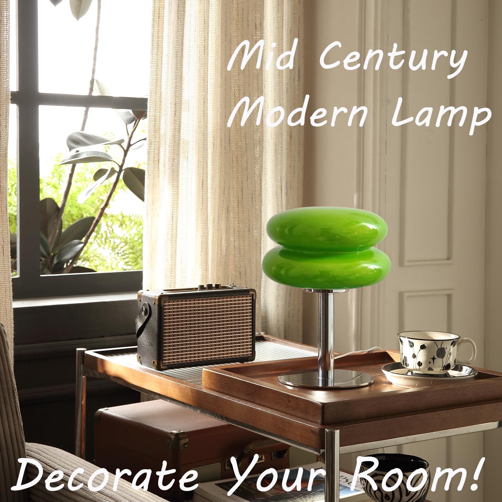 Glivpny mushroom lamp mid-century style adds cozy glow to living spaces.