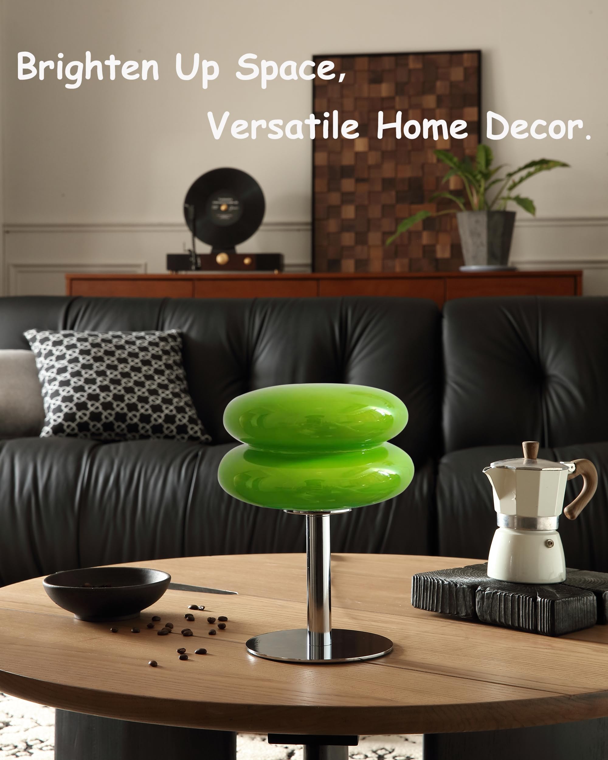 Glivpny table lamp with glass body offers stylish desk lighting.