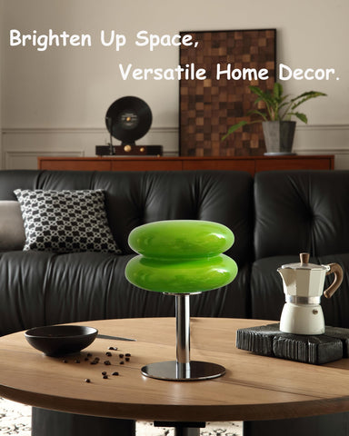 Glivpny table lamp with glass body offers stylish desk lighting.