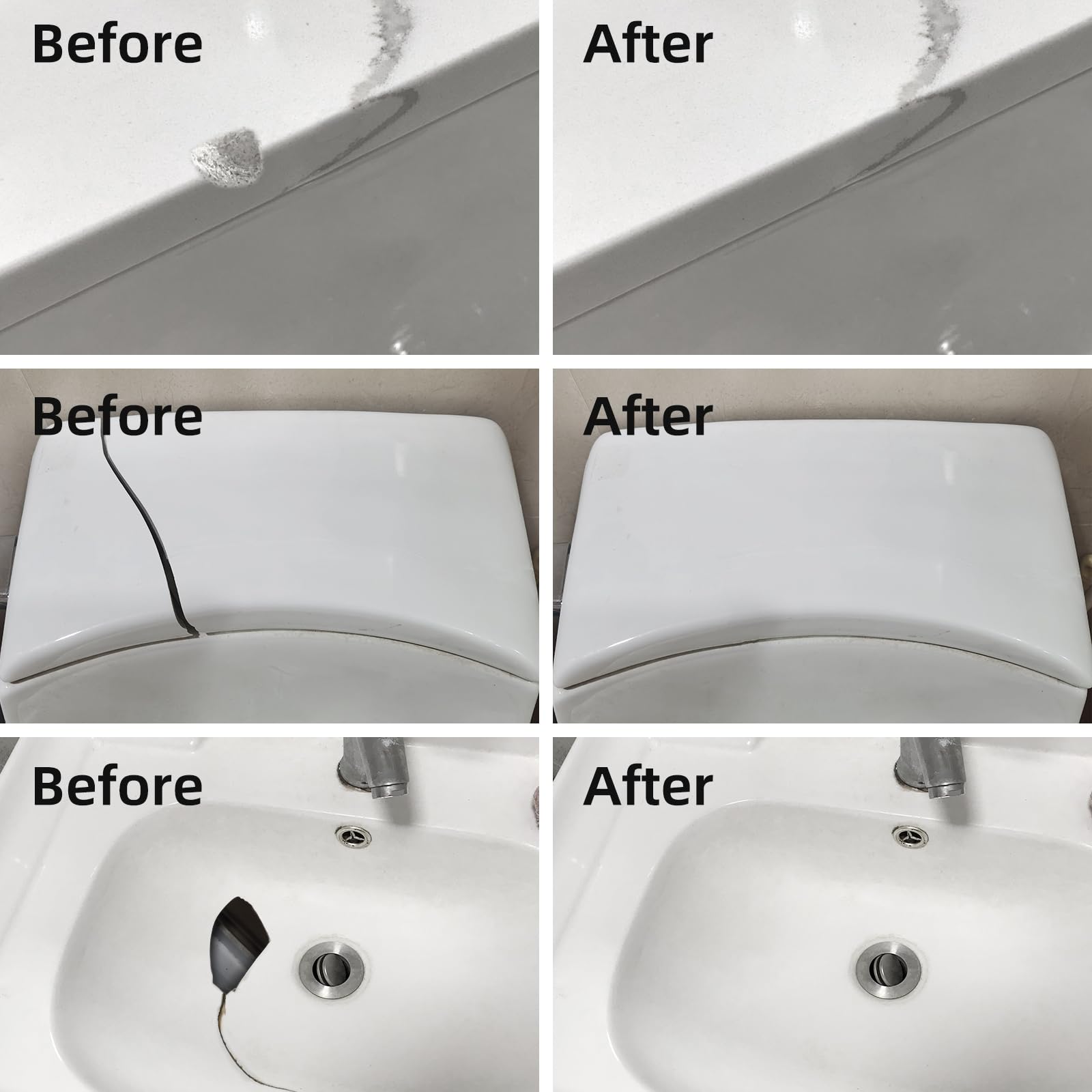 Globalcom Tub Repair Kit White being applied to a bathtub surface