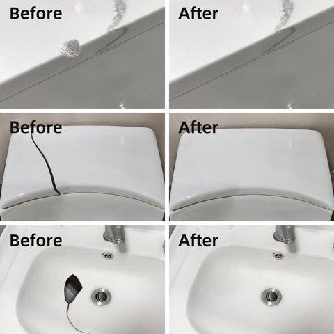 Globalcom Tub Repair Kit White being applied to a bathtub surface