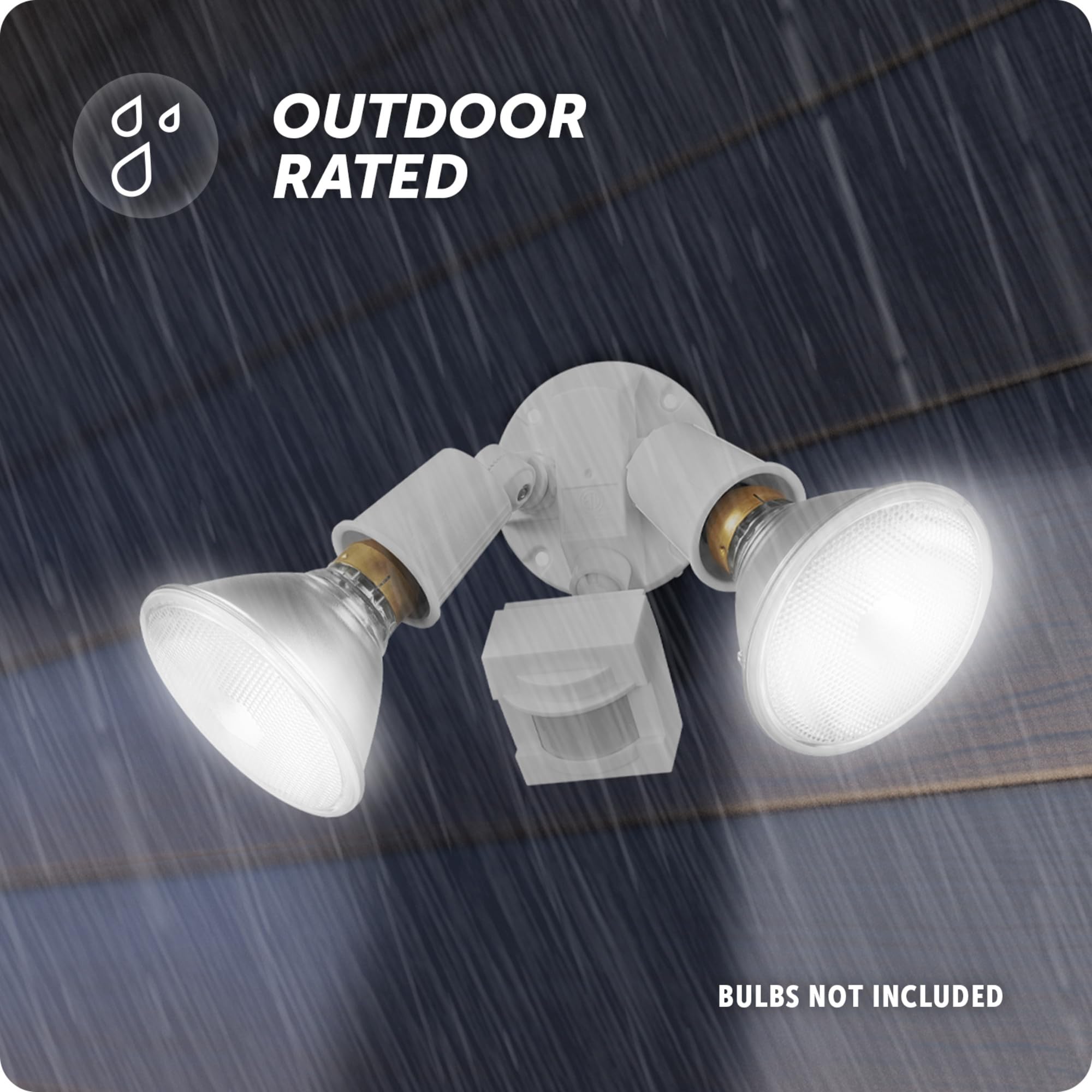 Globe Electric 17000269 dual mount arm enables wall or eave installation