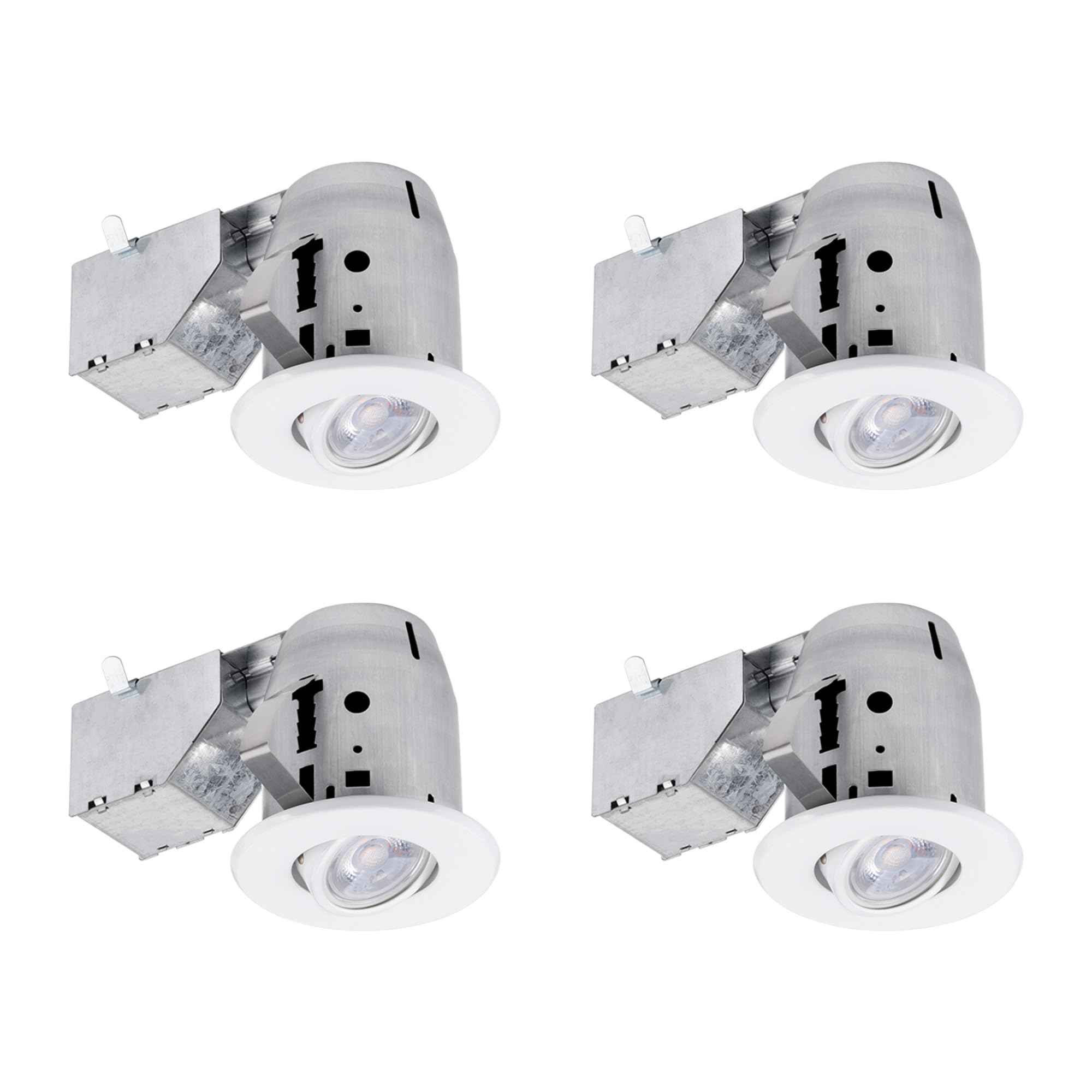 Globe Electric 90718 front view shows a white, unobtrusive ceiling light.