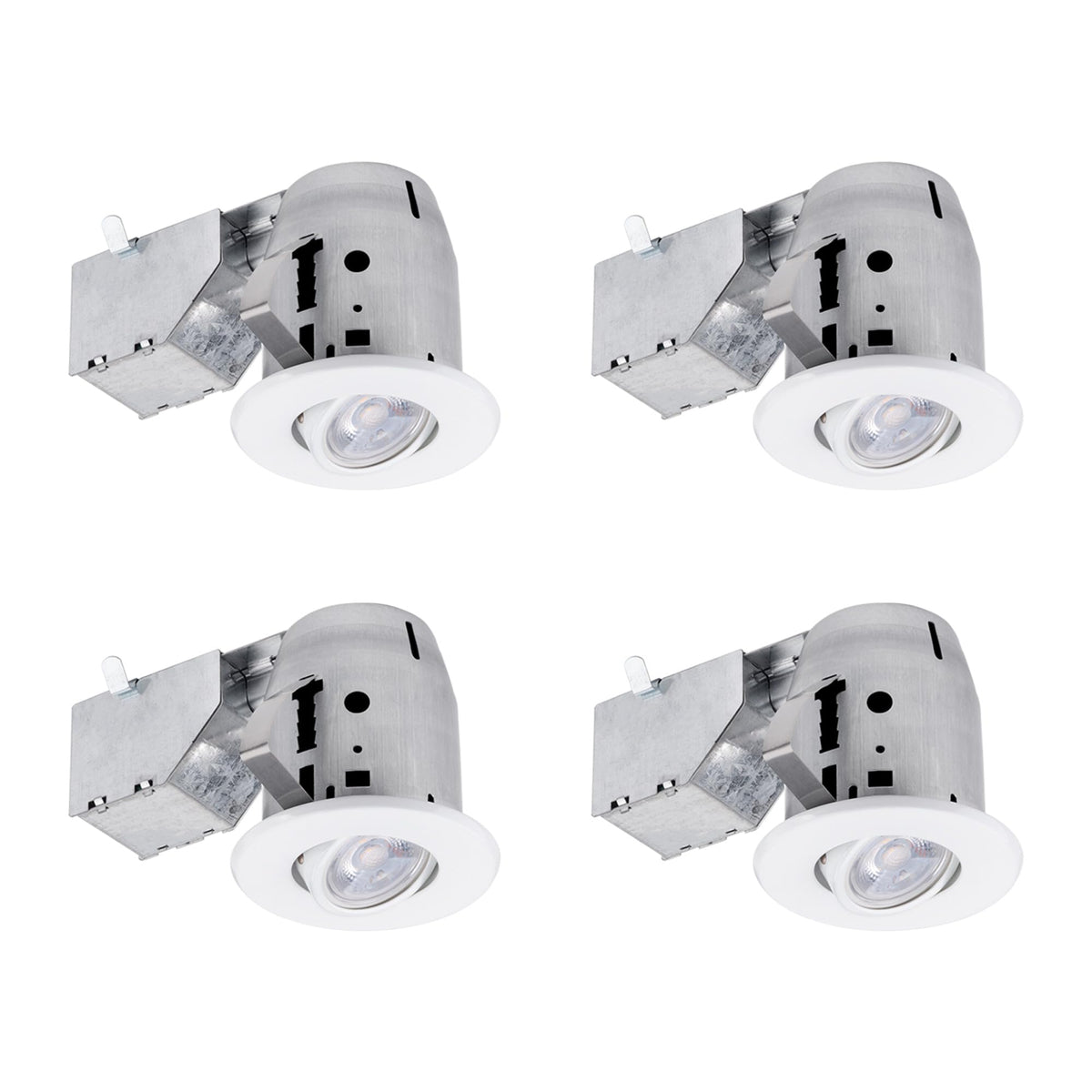 Globe Electric 90718 front view shows a white, unobtrusive ceiling light.