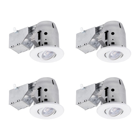 Globe Electric 90718 front view shows a white, unobtrusive ceiling light.