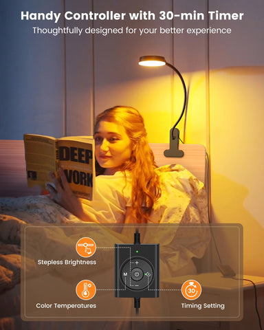 Glocusent clip with anti-slip pads grips headboard securely.