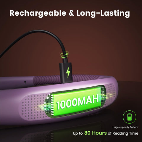 Glocusent Book Light with independent head controls for customizable brightness