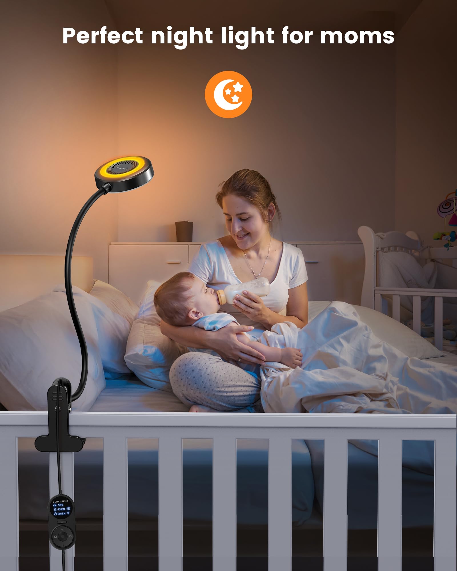 Glocusent adjustable brightness and color temperatures for personalized reading sessions.
