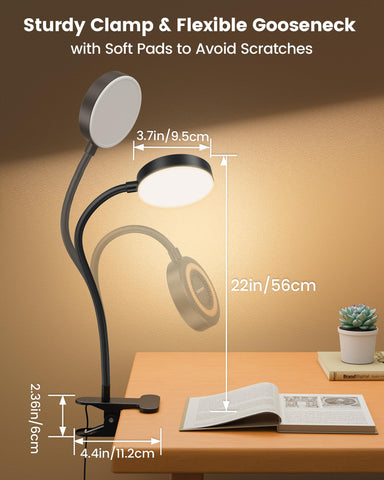 Glocusent gooseneck-360-degree flexibility directs light precisely where needed.