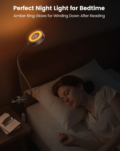 Glocusent gooseneck lamp adjusts 360 degrees for precise, focused lighting