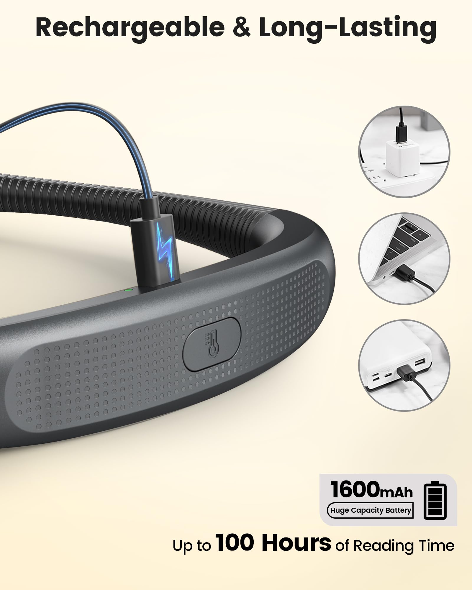 Glocusent neck light ergonomic design for comfortable, hands-free wear.