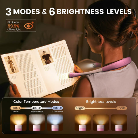 Glocusent neck light offers ergonomic, hands-free reading for knitting and crafts