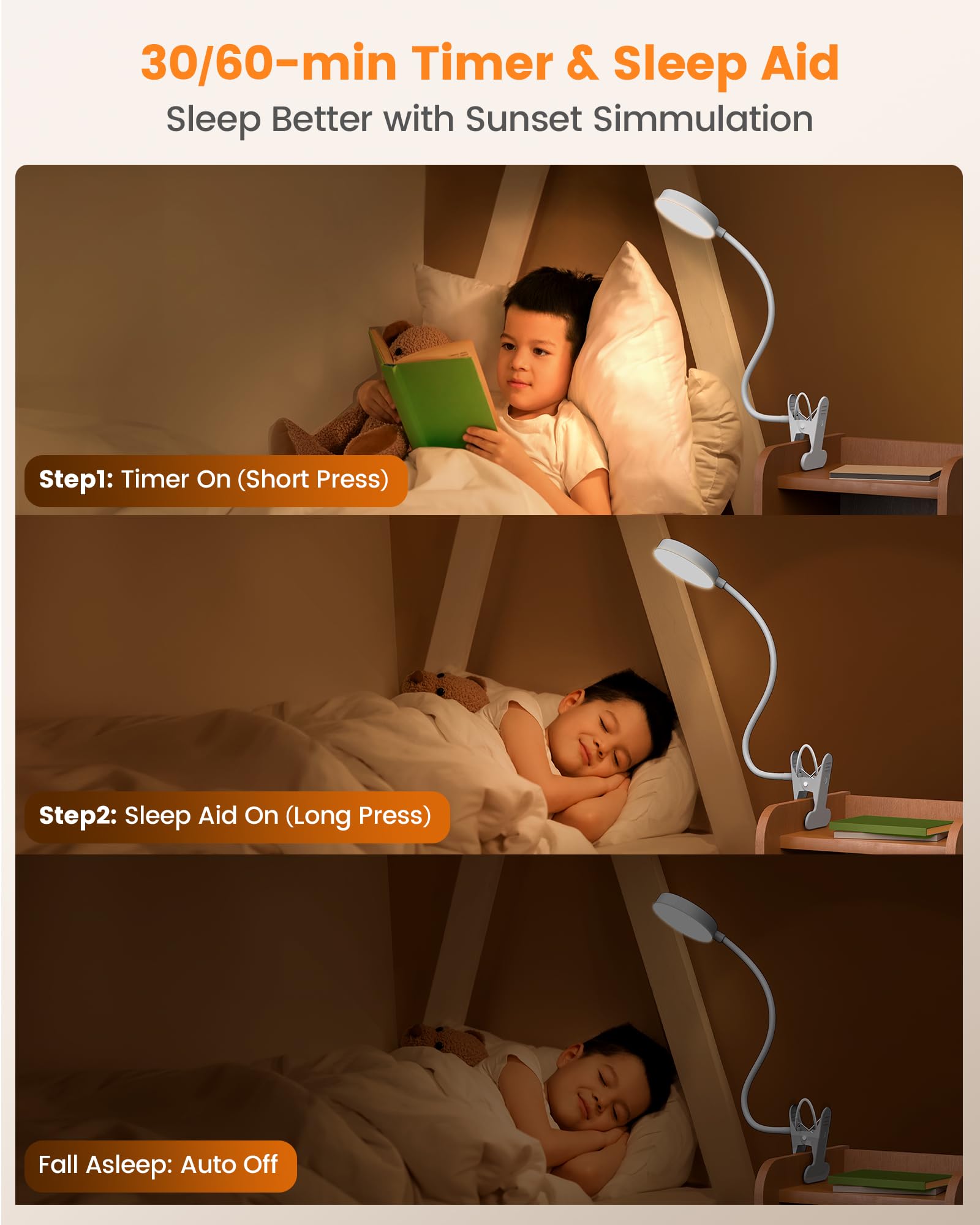 Glocusent built-in 30/60-minute timer for automatic shut-off