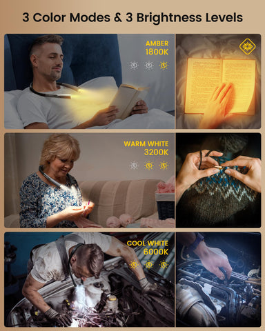 Glocusent warm white 3200k ideal for knitting with soft illumination.