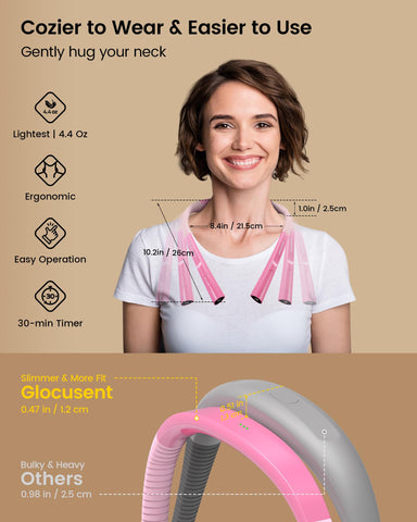 Glocusent amber mode provides a warm glow for night-time reading